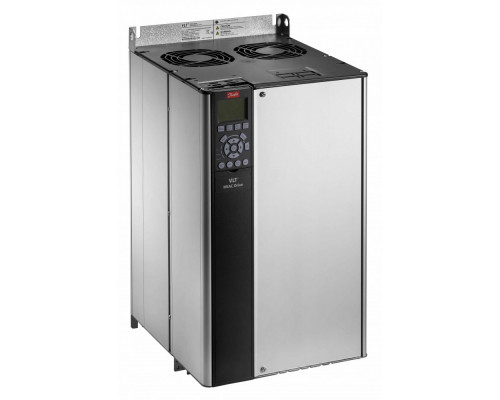 Преобразователь частоты FC-103 55 кВт / 75 л.с., Трехфазный ~380-460 В, IP 20/ Шасси, базовый РЧ фильтр (А2), Без тормозного транзистора, Графич.панель упр-ния GLCP, Без доп. покрытия плат PCB, без сетевой опции, без опции, без опции В, без опции D FC-103