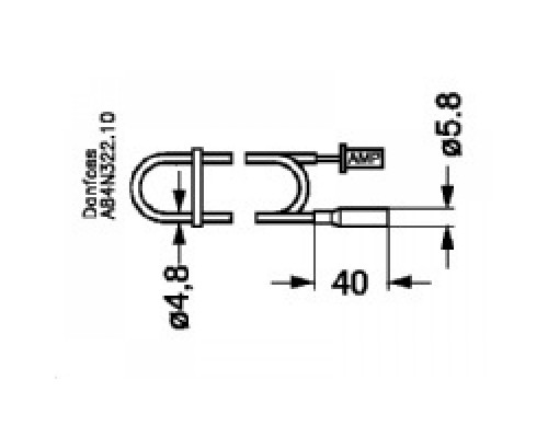 AKS12 Датчик темературы , 8500 мм, AMP - 084N0041