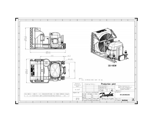 OP-LCHC015SCA01G Агрегат компр.-конд. - 114X1549