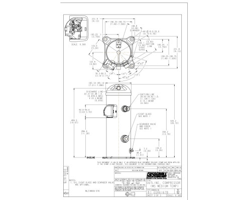 MLZ076T4LC9A Компрессор спиральный - 121L8655