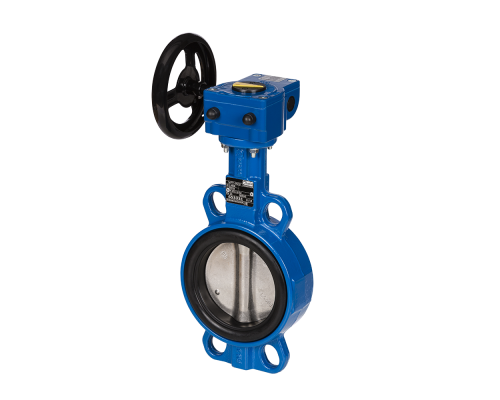 VFY-WG затвор дисковый DN100 PN16  корп. GG25 с центр. проуш.; Диск- AISI 316; упл. EPDM; С редуктором Использовать ответные фланцы по ГОСТ 33259-2015 исполнение В, тип 01, тип 11 - 065B7443